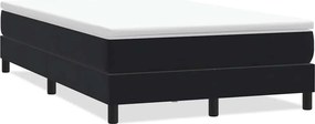vidaXL fekete bársony rugós ágy matrac nélkül 120x220 cm