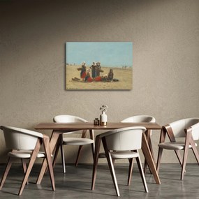 Kép - Eugène Boudin, Women on the Beach at Berck, reprodukciók (70x50 cm)