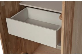Natúr színű ruhásszekrény tölgyfa dekorral 60x210x42 cm Gravure – WOOOD