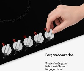 Klarstein Kochheld indukciós főzőlap | Elegáns és erőteljes | 5 főzőzóna | 8700 W | 90 cm