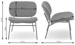 Fotel Black (szürke + fekete). 1109974