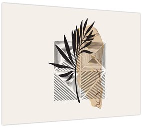 Kép - Absztrakció trópusi levelekkel N⁰1 (70x50 cm)