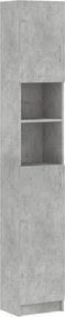 vidaXL betonszürke szerelt fa fürdőszobaszekrény 32 x 25,5 x 190 cm