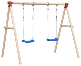 2 db kék polietilén hinta kötéllel 38 x 16 cm