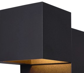 Modern fekete fali lámpa 2 fényforrással - Transfer Double