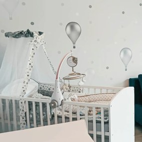 INSPIO Falmatrica gyerekszobába - Kék, szürke hőlégballonok