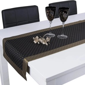 Asztali futófelület Pöttyös Lux 40x140 foltálló öv fekete-arany