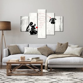 Kép - Telefon rajza Banksy stílusában (150x105 cm)