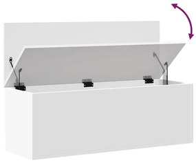 fehér szerelt fa tárolóláda 102 x 35 x 35 cm