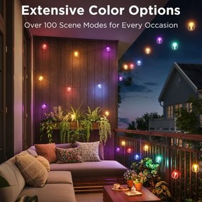 Govee-LED RGBICW Dimmelhető kültér dekoratív lánc LED/24W/230V IP67 2700-6500K Wi-Fi