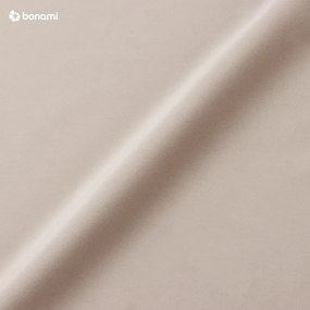 Fehér-krémszínű kárpitozott franciaágy ágyrács nélkül 140x200 cm Leira – Meise Möbel