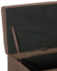 barna poliészter pad tárolórekesszel 116 cm