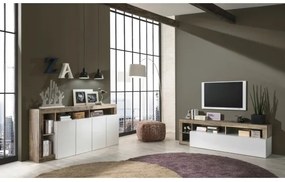 Komód LENOR fehér/barna