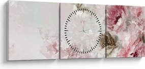 Kép - Festés rózsaszín virágok (órával) (90x30 cm)