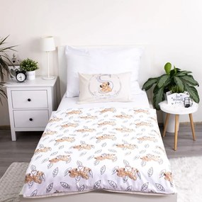 Világossárga pamut gyerek ágyneműhuzat babaágyhoz 100x135 cm Lion King "Best Friends" – Jerry Fabrics