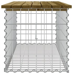 impregnált fenyőfa gabion kerti pad 103 x 44 x 42 cm