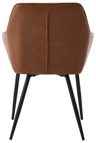 Barna kárpitozott karfás étkezőfotel szett 2 db-os Nolan Square – Unique Furniture