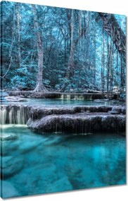 Vászonkép 60x80 Erawan Kék vízesés