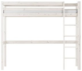 Flexa Basic - Magas galériaágy, Fehérre Pácolt