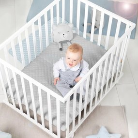 Fehér gurulós járóka 100x75 cm Style – Roba