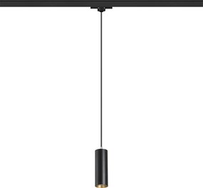 RENDL MAVRO függőlámpa háromáramkörös sínre fekete/aranysárga 230V LED 12W 38° 3000K