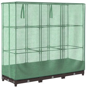 rattan megjelenésű magaságyás melegháztakaróval 120x40x123 cm