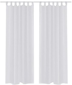 Fehér átlátszó függöny 140 x 245 cm 2 db