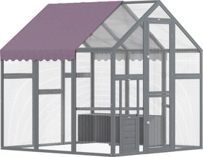 PawHut Tyúkfuttató 1,7x1,8x1,8 m Zárható Tannin Fa Tyúkól Vízálló, UV-ellenálló Tetővel Szabadtéri Baromfi Fészek Tyúkfuttatás 6-8 Tyúknak, Kacsáknak,