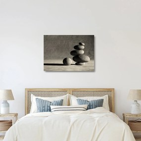 Üveg kép - Szürke kövek (70x50 cm)