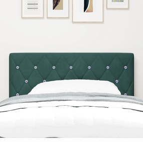 Fejtámla Kristálygombos Kárpitozott Sötét Zöld 90 cm Bársony