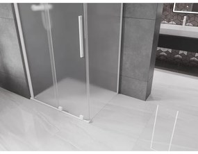Mexen Velar, tolóajtós zuhanykabin 130 x 90 cm, 8 mm-es matt üveg, fehér matt, 871-130-090-31-20