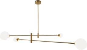 COSMOLIGHT P04167BR CAPE TOWN Glamour Mennyezeti Lámpa Fehér, Sárgaréz G9 IP20