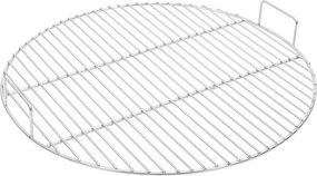 vidaXL kerek 304 rozsdamentes acél BBQ grillrács fogantyúval Ø54 cm