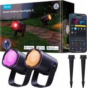 Halogén Kerti Lámpa Kültéri Reflektor Govee Szett 2DB Kültéri App