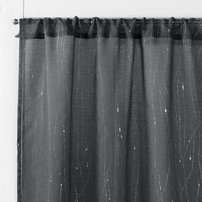 Antracitszürke átlátszó függöny szett 2 db-os 70x200 cm Filiane – douceur d'intérieur