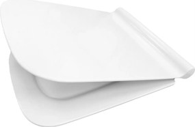 WC-ülőke szabadon ereszkedő wc T080 Slim téglalap alakú fém zsanér