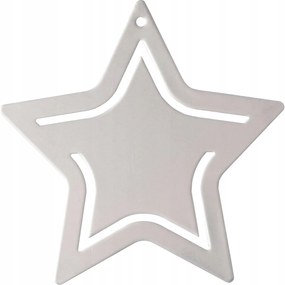 Rozsdamentes acél karácsonyfa medál "Csillag" karácsonyi dekoráció 10 cm