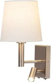 Rabalux beltéri fali lámpa e27 40w szatin króm/fehér harvey