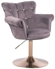 HR804CN Grafit modern velúr szék arany lábbal
