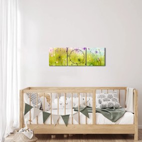 Kép - Réti virágok (órával) (90x30 cm)