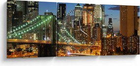 Kép - Híd New Yorkkal (órával) (90x30 cm)