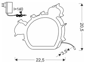 Zöld gyerek éjjelilámpa Cactus – Candellux Lighting