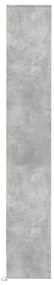 betonszürke szerelt fa tálalószekrény LED-del 36 x 32,5 x 200cm