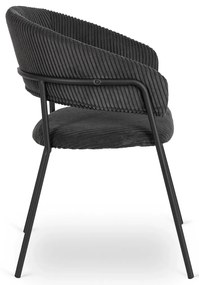Fekete Kordbársony Étkezőszék TINKA