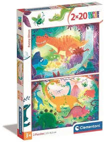 Dinoszaurusz Funny 2x20 db-os puzzle Clementoni