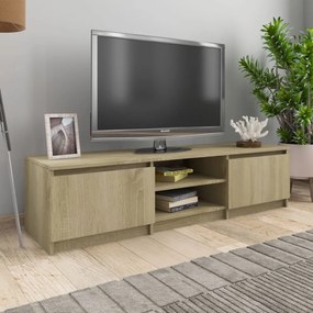 sonoma tölgy színű szerelt fa TV-szekrény 140 x 40 x 35,5 cm