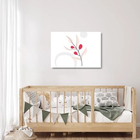 Üveg kép - Rózsaszín virágos absztrakció N⁰3 (70x50 cm)