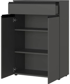 Antracitszürke szekrény 81x120 cm Bedano – Germania