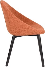 Narancssárga kárpitozott étkezőfotel Fenna – Dutchbone