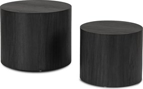 Dohányzóasztal szett fekete színben LEILA